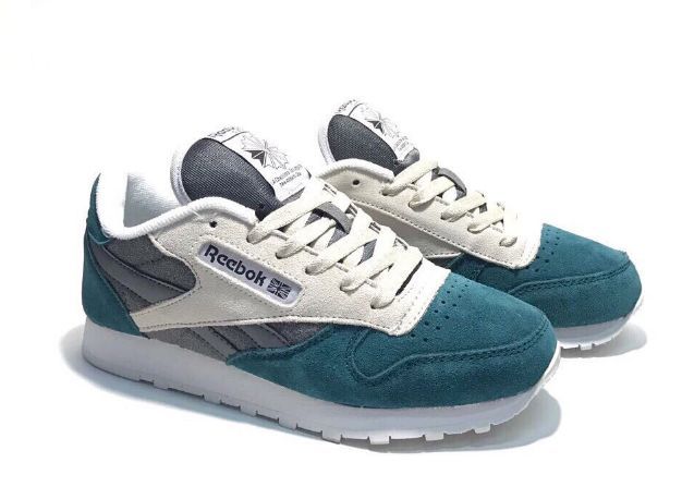Reebok Classic Suede Women зеленые с белым (35-39)
