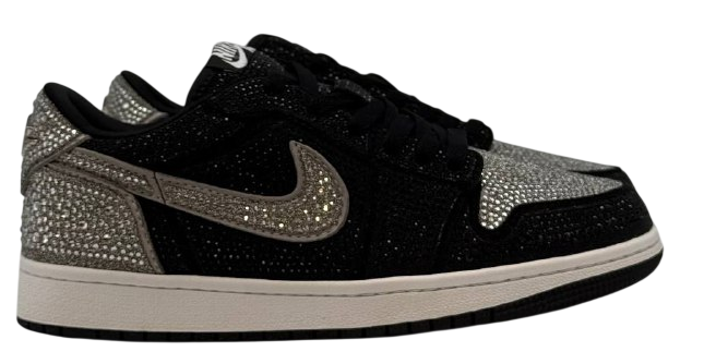 Nike Air Jordan 1 Retro Low x Swarovski 'Stealth'