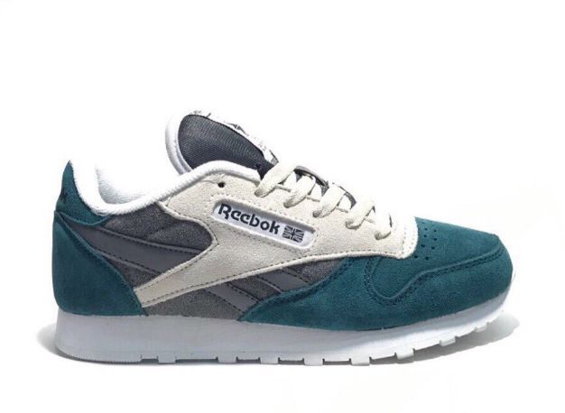 Reebok Classic Suede Women зеленые с белым (35-39)