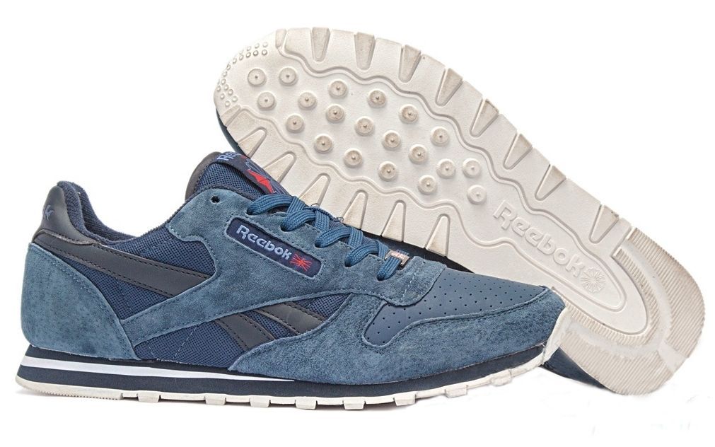 Reebok Classic Leather голубые (40-44)
