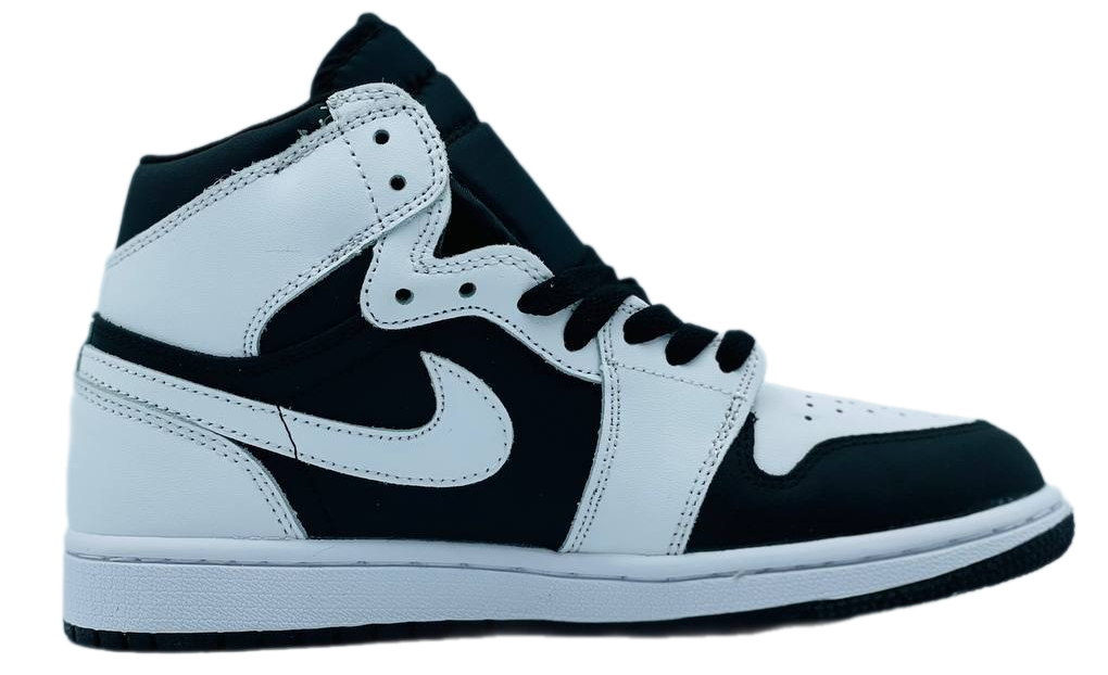 Nike Air Jordan 1 Mid White/Black зимние
